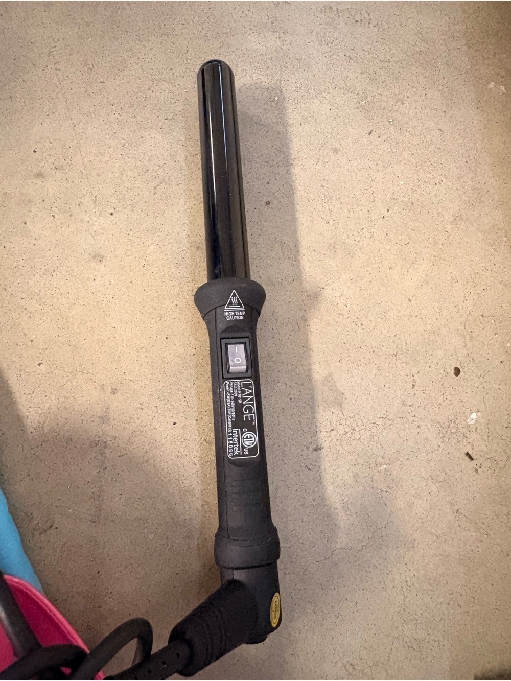 Lange Black Curling Iron with Switch